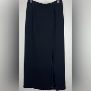Adrianna Papell Long Black Evening Skirt with Front Slit
